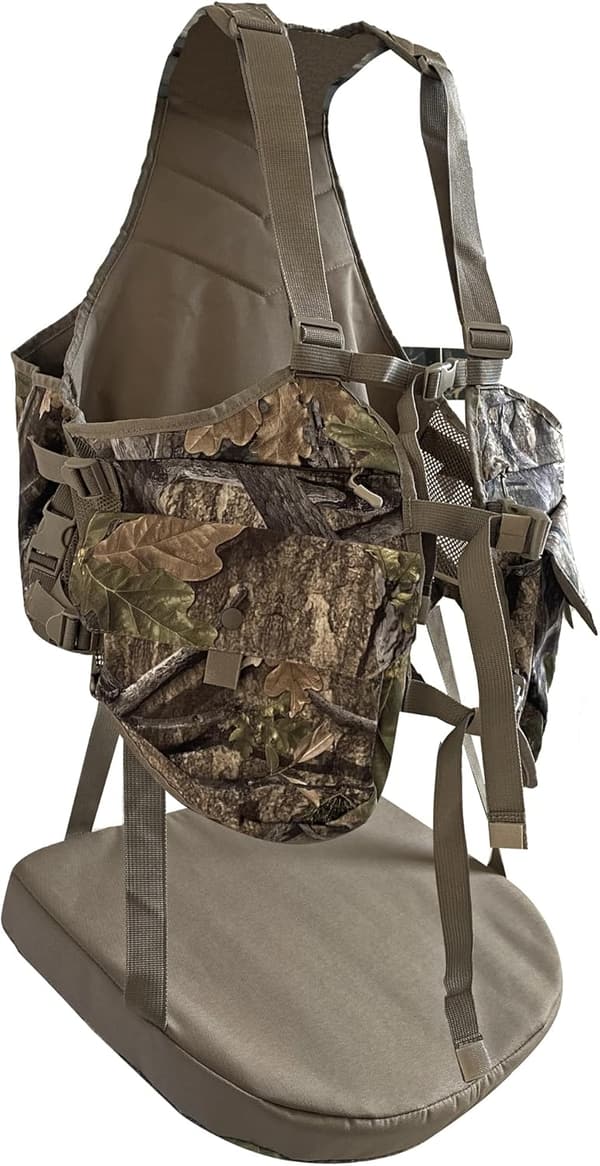 Camouflage Hunting Vest with Detachable Seat Cushion