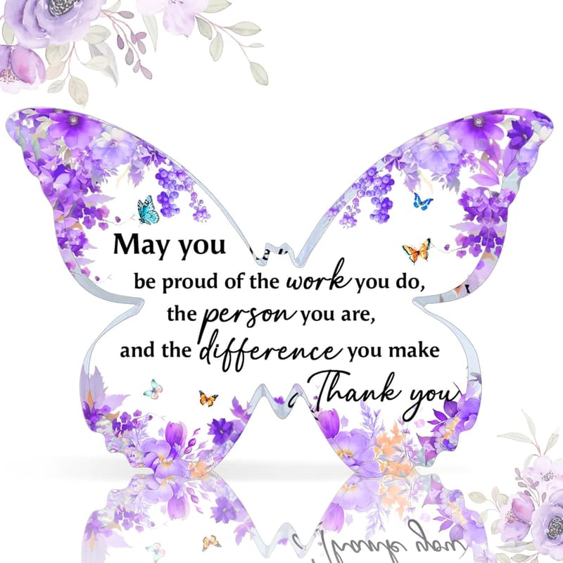 Graduation Appreciation Butterfly Plaque for Women