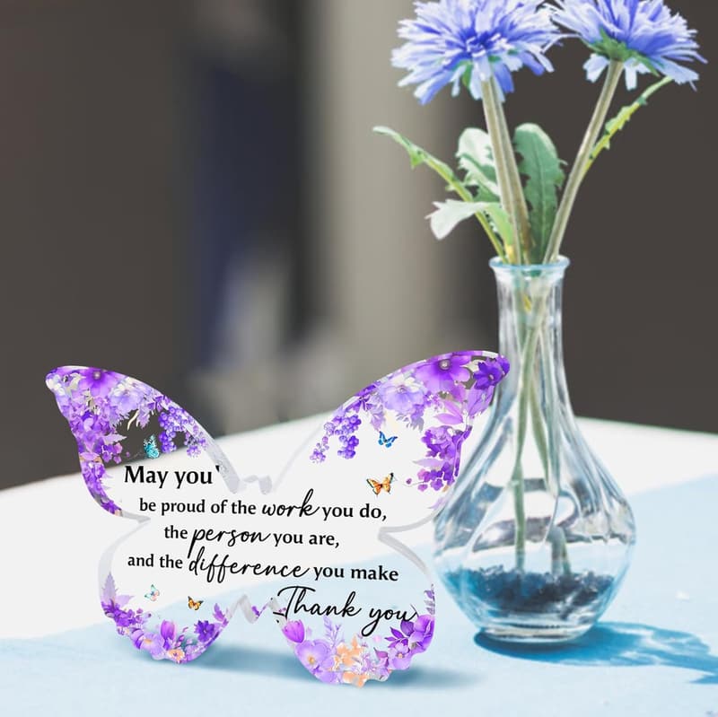 Graduation Appreciation Butterfly Plaque for Women