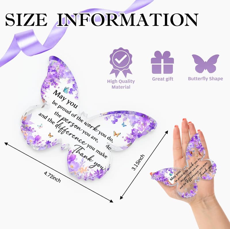 Graduation Appreciation Butterfly Plaque for Women