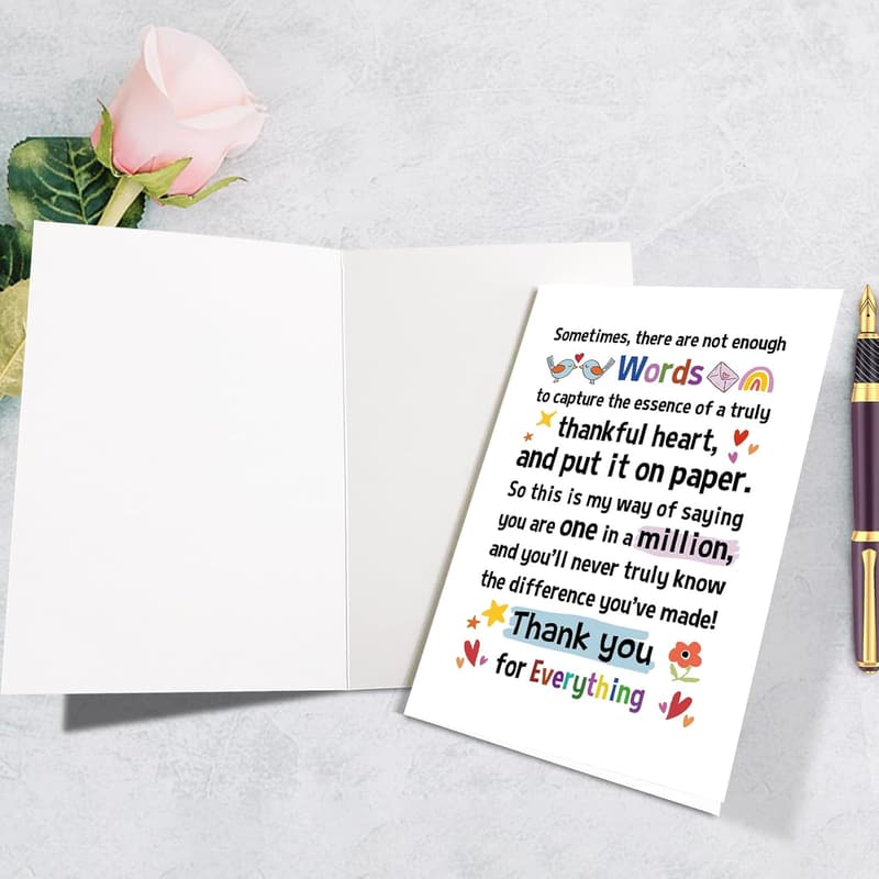 Thank You Card for Friends & Colleagues - Poem Design