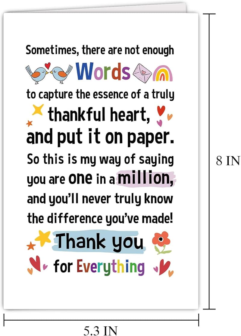 Thank You Card for Friends & Colleagues - Poem Design
