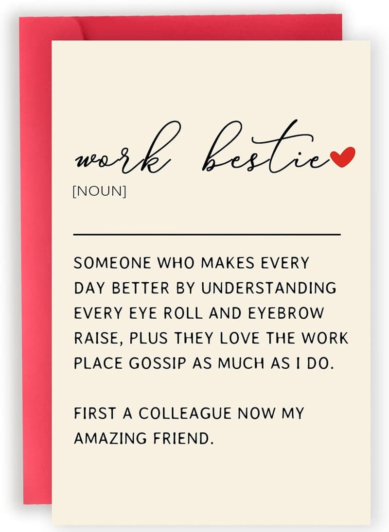 Birthday Definition Cards for Work Besties - Gifts for Coworkers
