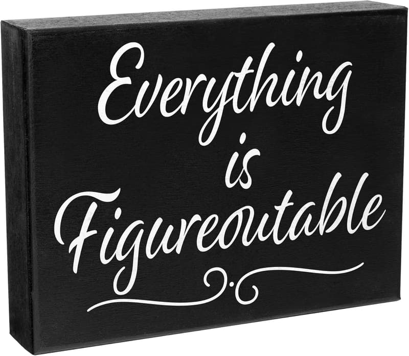 Inspirational Wooden Desk Sign - 