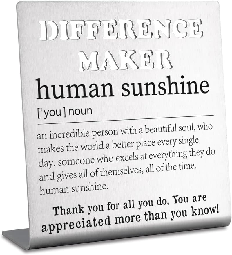 Inspirational Thank You Plaque for Friends & Coworkers