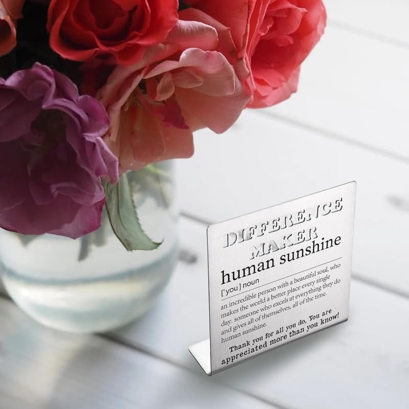 Inspirational Thank You Plaque for Friends & Coworkers