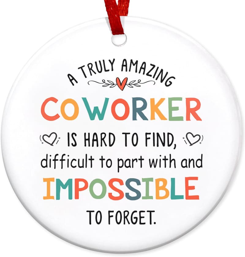 2024 Coworker Farewell Ornaments - Ceramic Thank You Gifts