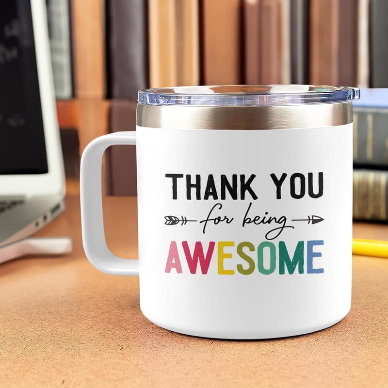 Thank You Gift Tumbler for Women - 14oz Insulated Mug