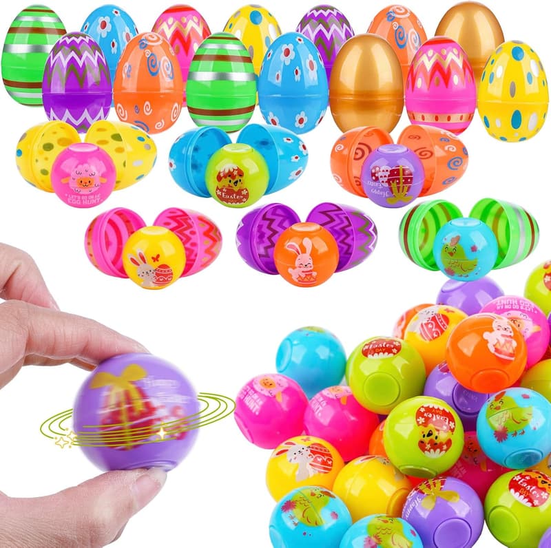 24 Pack Easter Eggs with Fidget Spinners - Kids' Party Favors