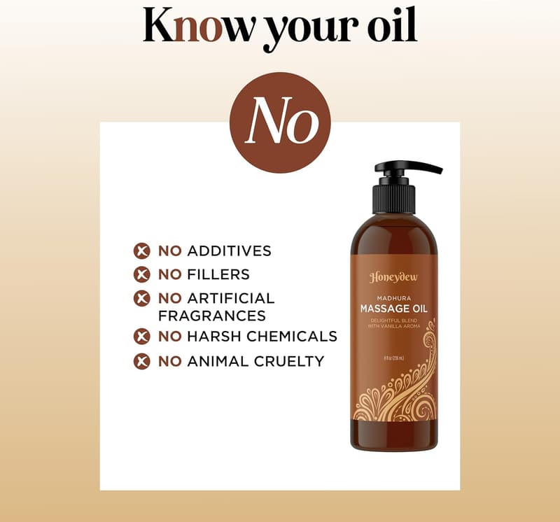 Date Night Vanilla Massage Oil - Premium Non-Greasy Blend
