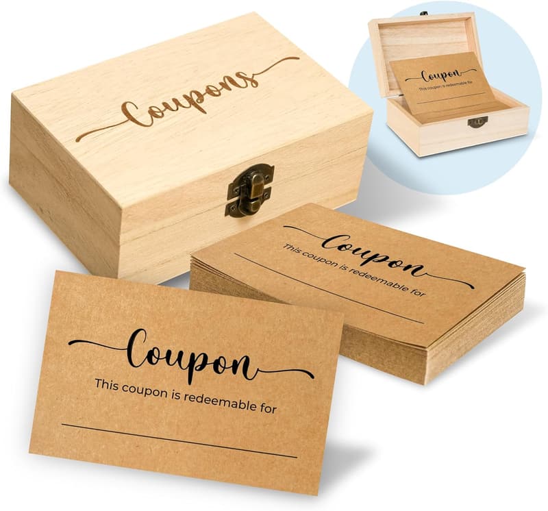 Valentine's Day Coupon Book - Blank Love Vouchers for Couples