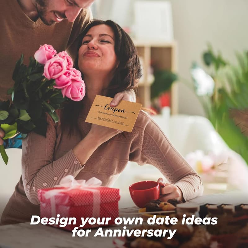 Valentine's Day Coupon Book - Blank Love Vouchers for Couples