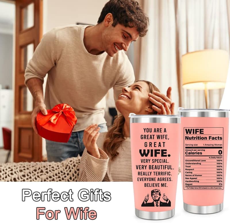 Elegant Pink Tumbler for Wife - Birthday, Anniversary & Mother’s Day