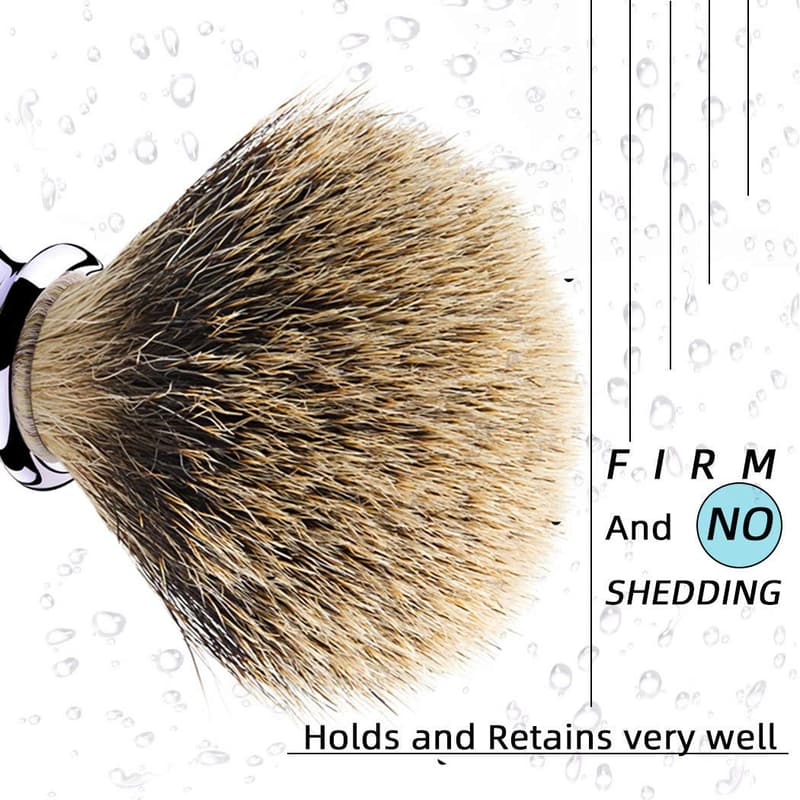 Blue Badger Shaving Brush with Resin Handle - Ultimate Shaving Tool