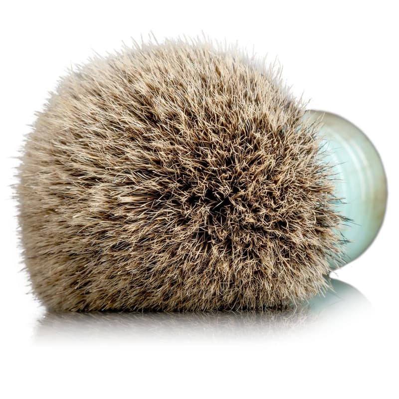 Premium Badger Hair Shaving Brush for Men with Blue Agate Handle