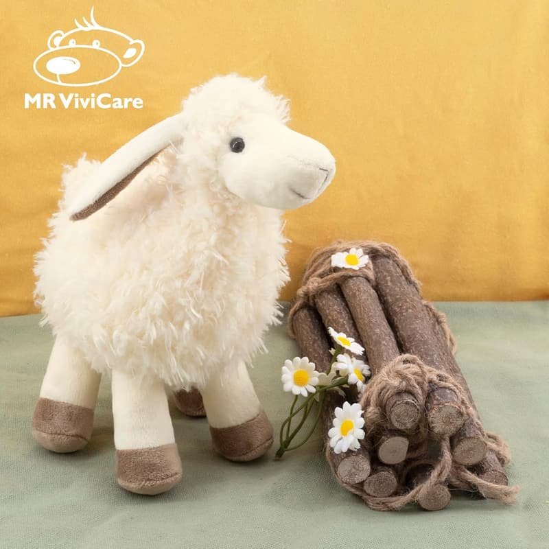 Soft White Sheep Plush Toy - Ideal Gift for Newborns