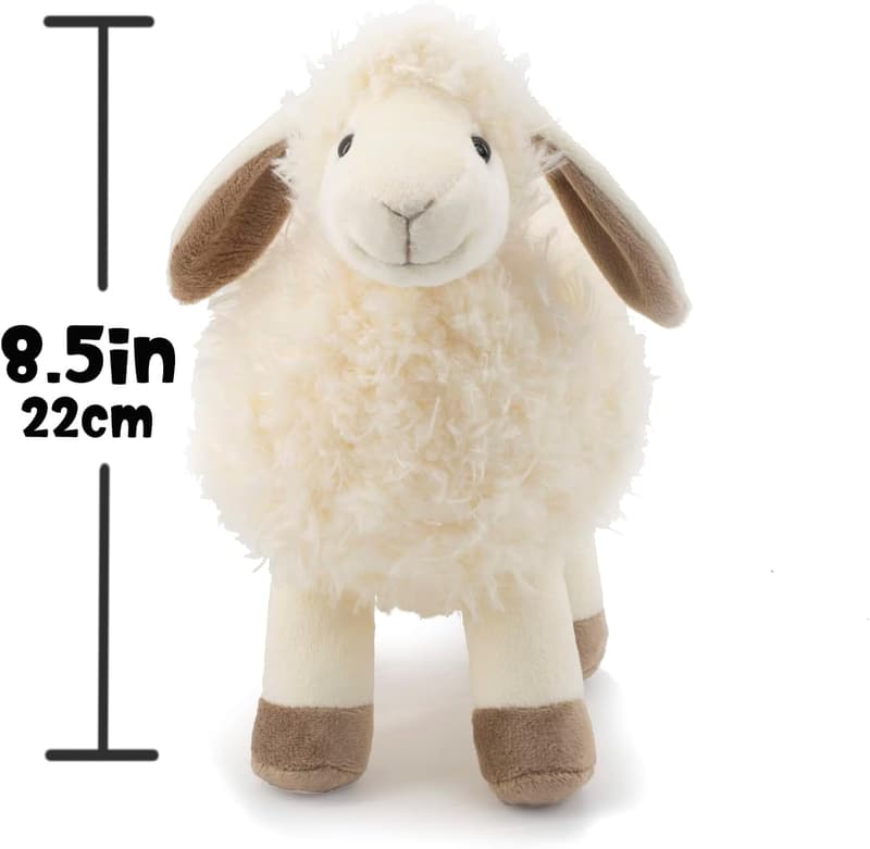 Soft White Sheep Plush Toy - Ideal Gift for Newborns