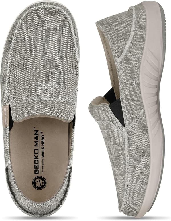 Orthopedic Canvas Loafers for Men with Arch Support