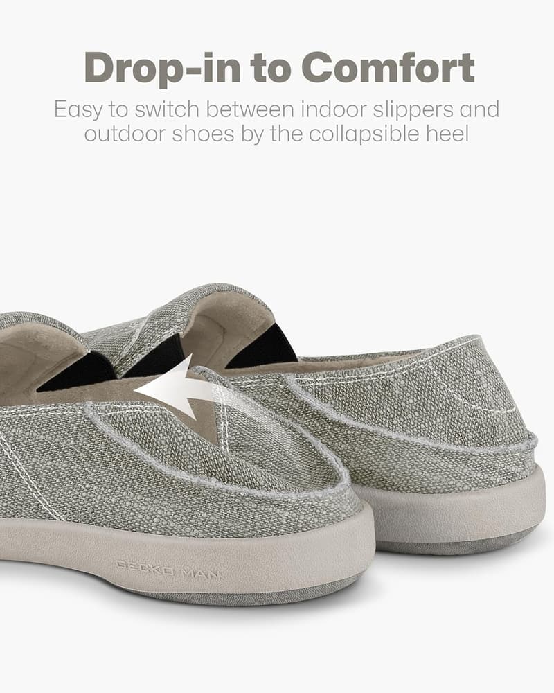 Orthopedic Canvas Loafers for Men with Arch Support