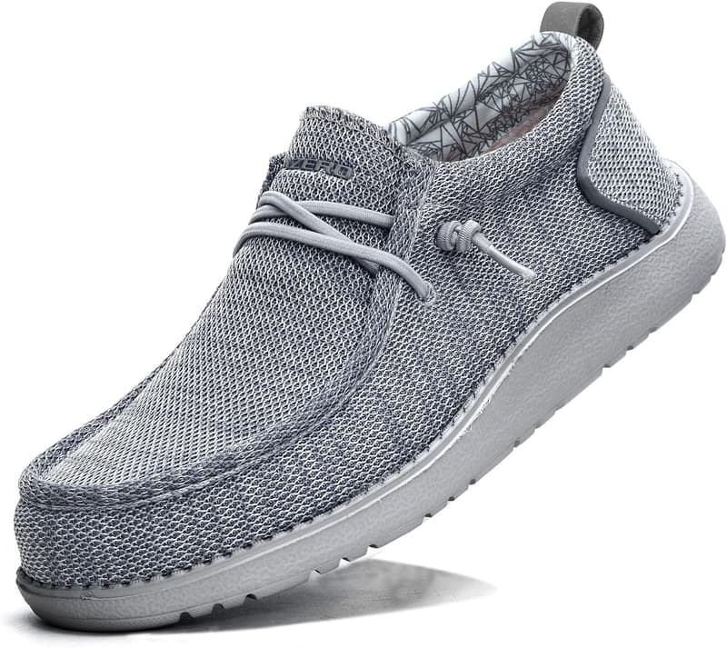 Extra Wide Men's Slip-On Loafers with Arch Support
