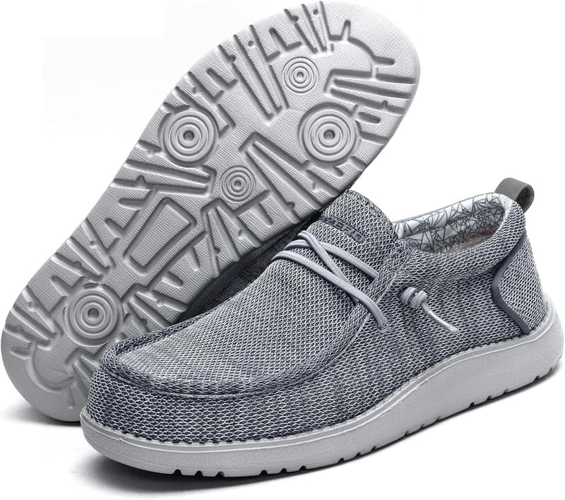 Extra Wide Men's Slip-On Loafers with Arch Support