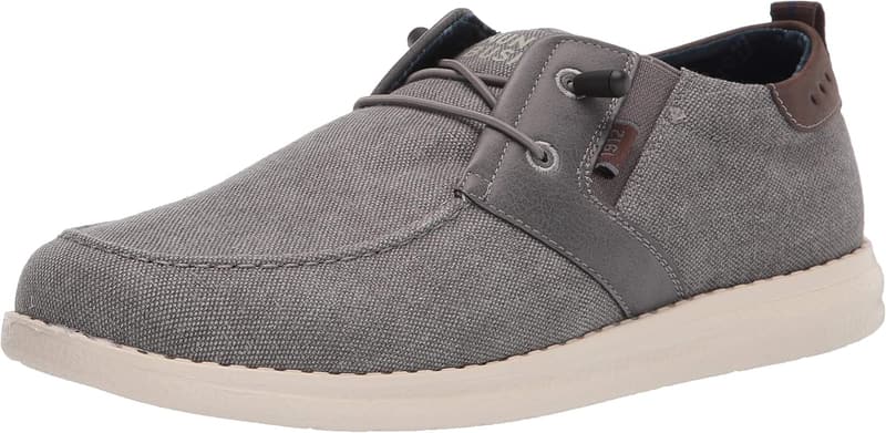 Men's Canvas Slip-On Loafer with Moc Toe Design