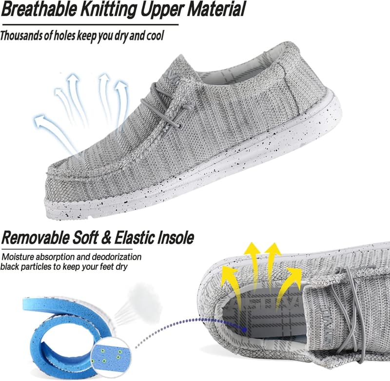 Men's Wide Slip-On Loafers for Casual Walking