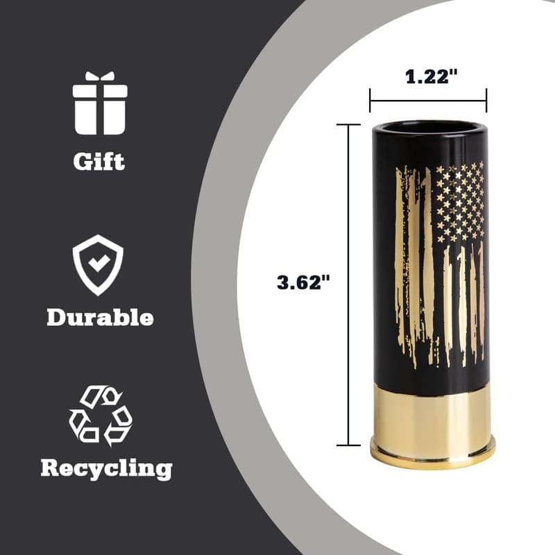 Deep Black 12 GA Shot Glasses Set