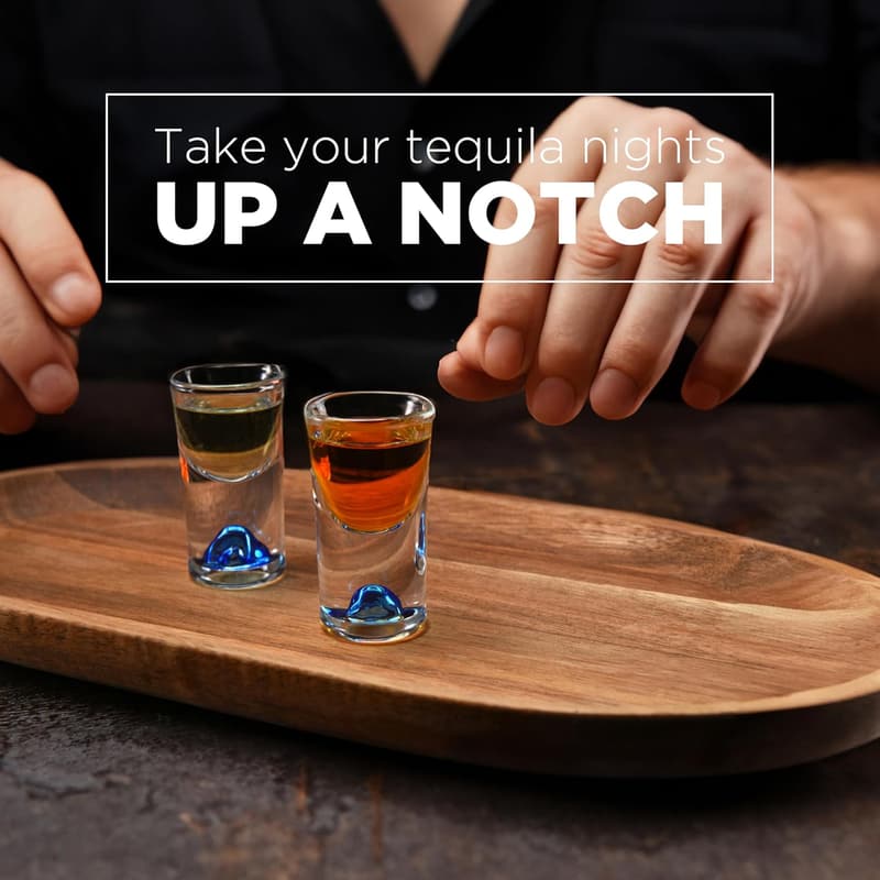 Waterdrop Design Shot Glass Set - 4 Glasses - Perfect for Groomsmen