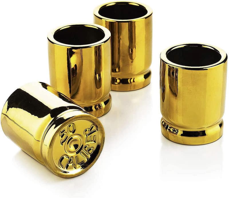 Tactical Bullet Shot Glass Set - 4 Pieces, 2oz Each