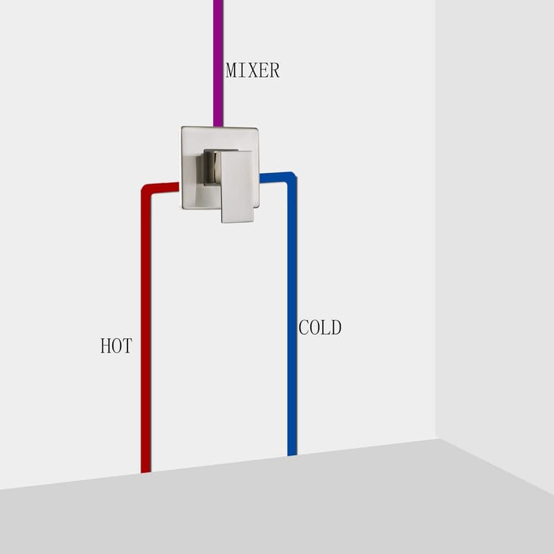 Brushed Nickel Single Handle Shower Valve Kit