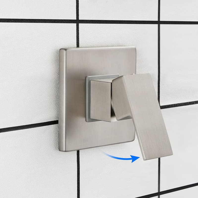 Brushed Nickel Single Handle Shower Valve Kit