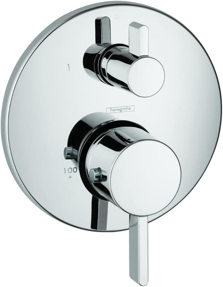 Chrome Thermostatic Shower Valve Trim with Diverter