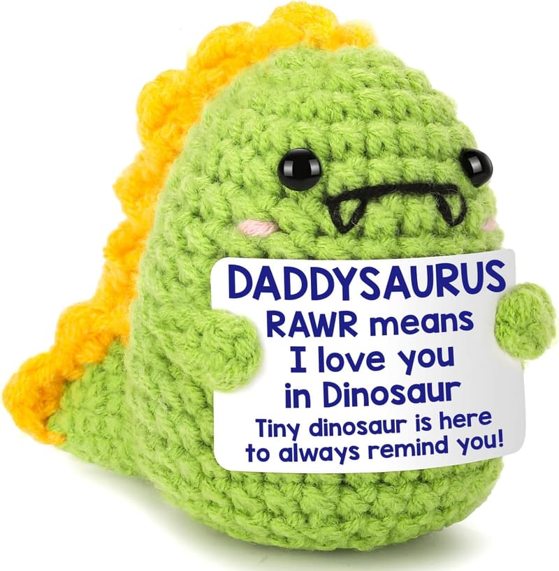 Handmade Crochet Dinosaur Gift for Father's Day