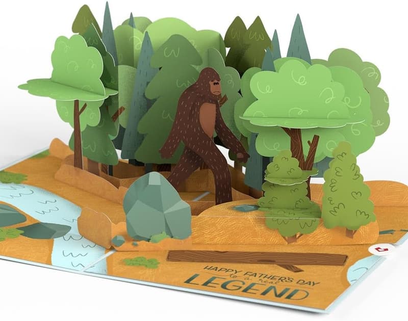 Father's Day Bigfoot Legend Pop-Up Card