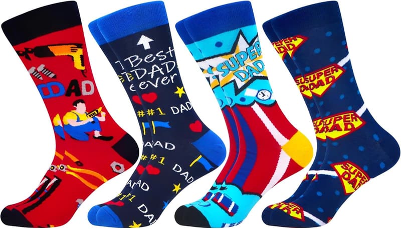 Funny Novelty Men's Dress Socks - Great Gift for Dad