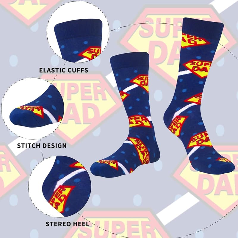 Funny Novelty Men's Dress Socks - Great Gift for Dad