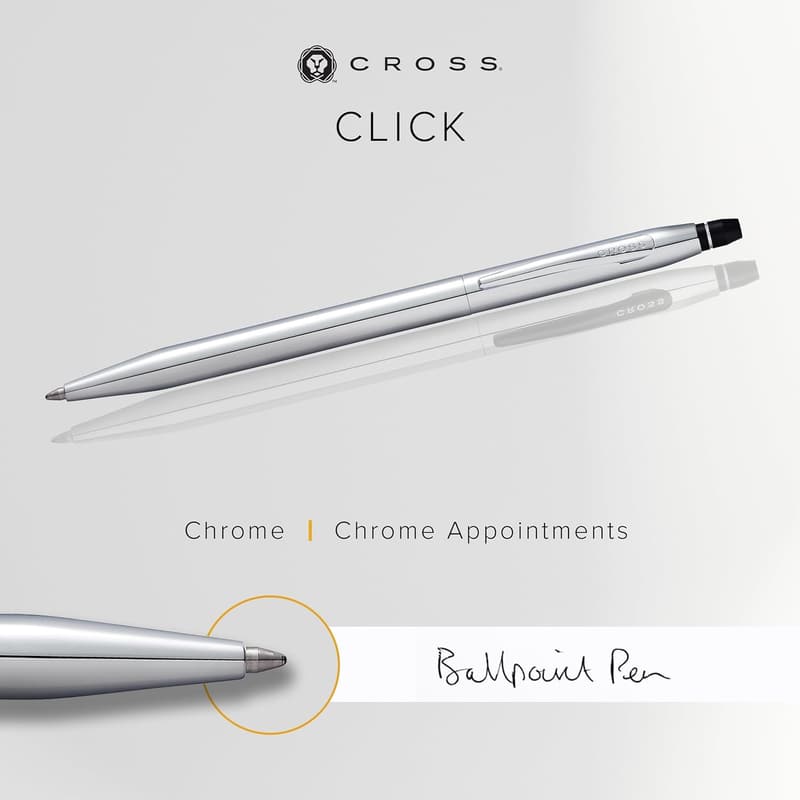 Everyday Gift Box Cross Click Refillable Ballpoint Pen - Chrome