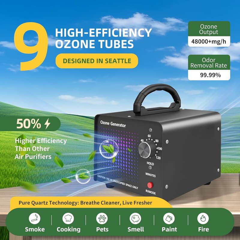 High Capacity Ozone Generator for Home and Industrial Use