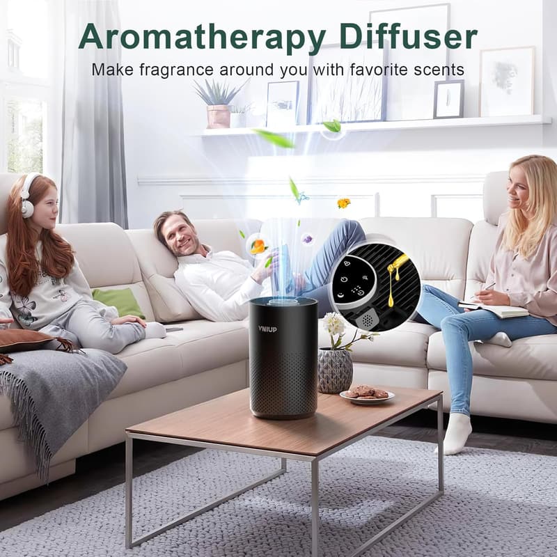 Vniup H14 True HEPA Air Purifier for Bedrooms with Fragrance Function