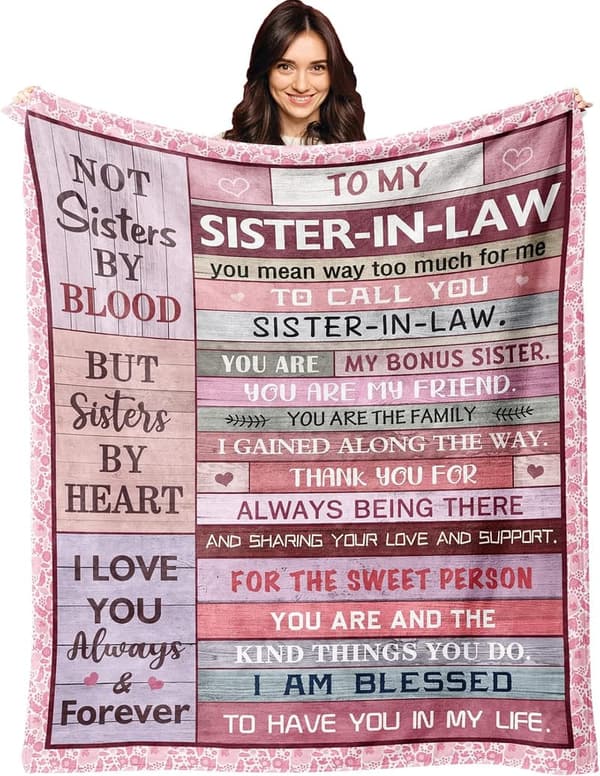 Sister-in-Law Birthday Gift Blanket, 60