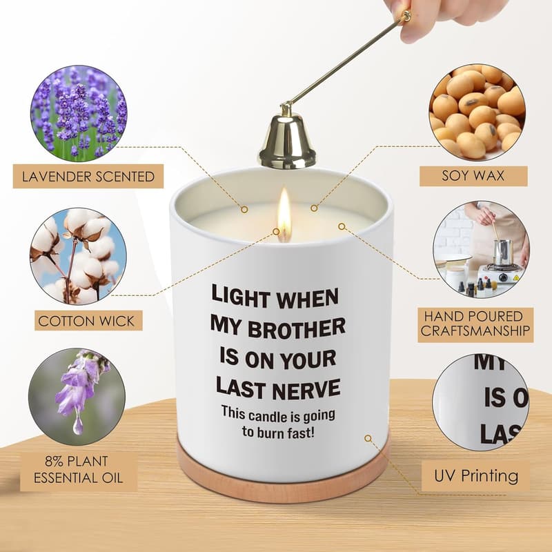 Mother's Day Lavender Scented Candle for Sister-in-Law