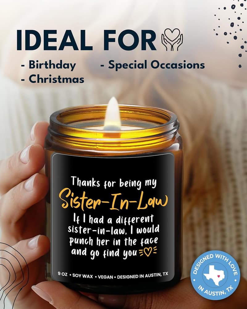 Sister-in-Law Birthday Candle - Unique Gift for Her