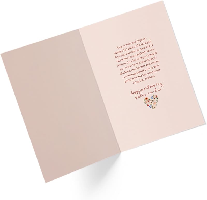 Mother's Day Card for Sister-in-Law | Floral Heart Design