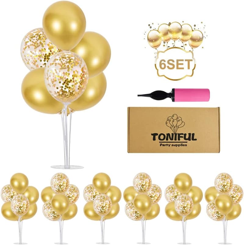2025 Graduation Balloon Centerpieces with Gold Stand Kit