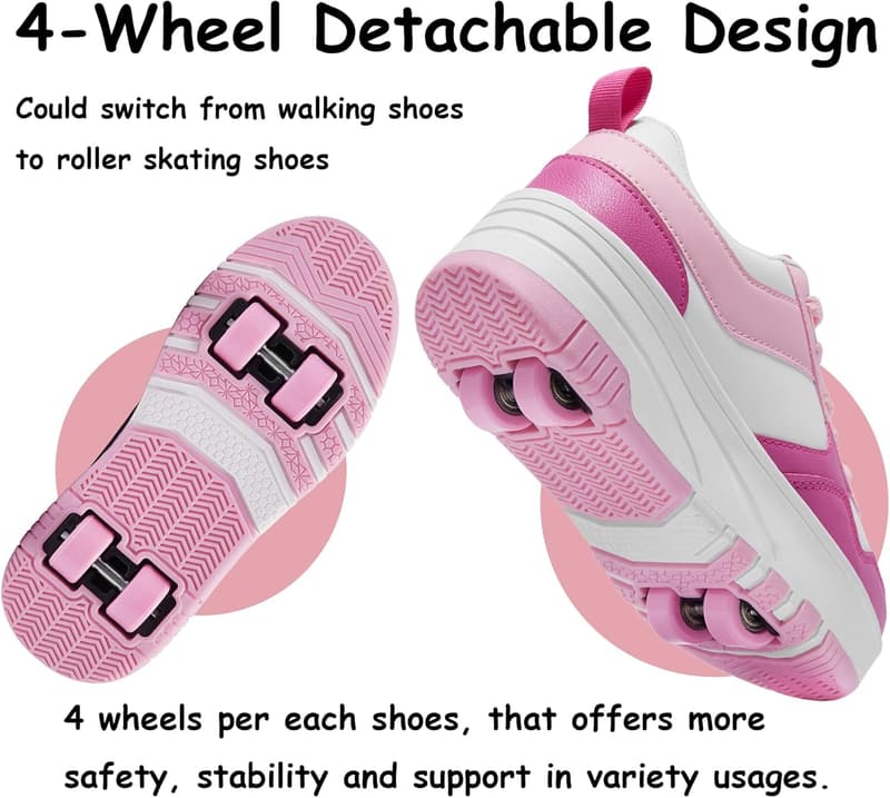 Detachable Wheeled Fashion Sneakers for Kids