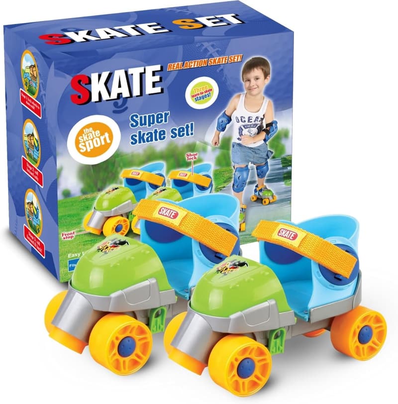 Beginner Adjustable Quad-Style Roller Skates for Kids