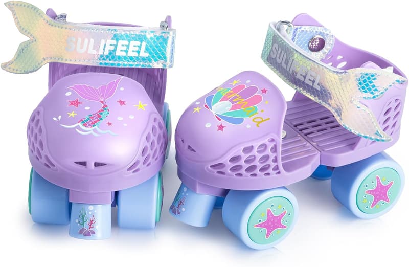 Kids Adjustable Quad Roller Skates for Ages 2-5