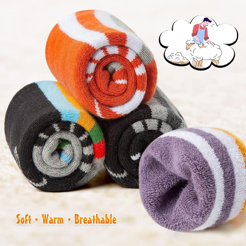 Warm Merino Wool Ski Socks for Kids - 2/3 Pairs