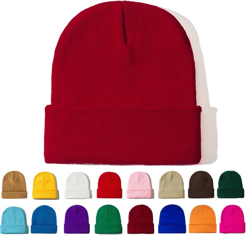 Winter Slouchy Beanie for Men and Women - Soft Knit Cuff Hat